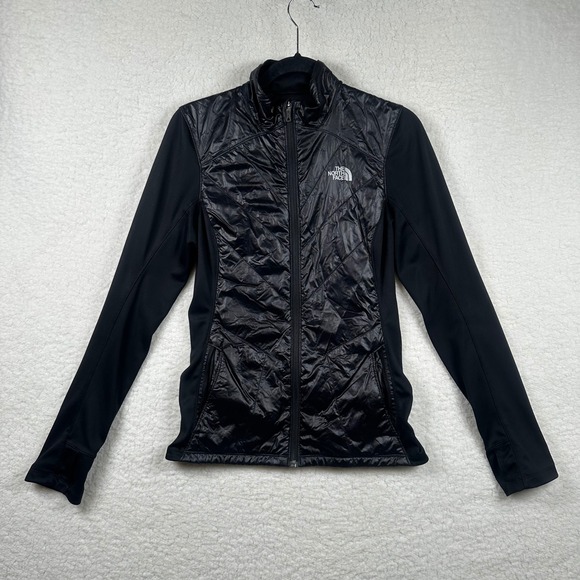 The North Face Jackets & Blazers - The North Face Womens Hybrid Primaloft Quilted Jacket Black Full Zip Mock Neck S